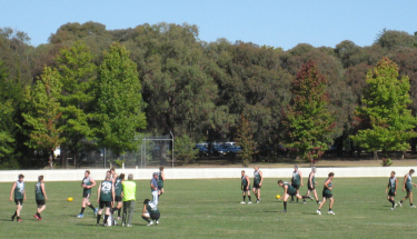 The Nomads warm up between matches at the 2008 Tablelands Cup